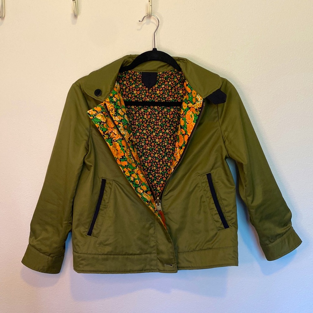 COACH Green Reversible Military Blouson Jacket XS